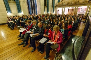 Winners and guests assemble in the Milner Room, Rhodes House