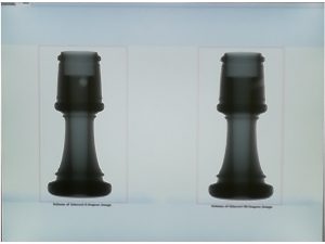 CT image of part of the Ivory Bate collection recorder