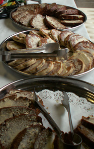 Cakes Bara brith and buttered Welsh cakes, fuel for discussion