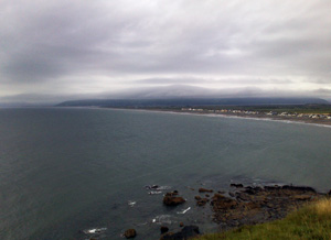 Borth Mountainous clouds loom over the Cardigan Bay coast, Borth (near Aberystwyth)