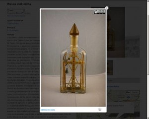 A Calgary or crucifix in a bottle