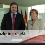 German Chancellor Angela Merkel with historian Frank Drauschke